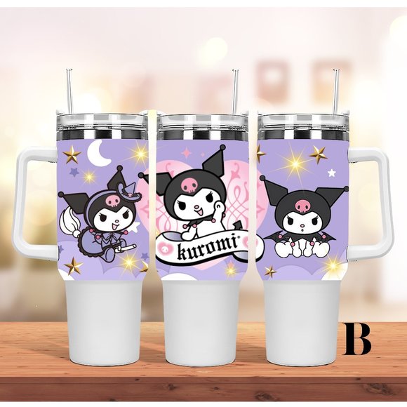 Sanrio Kawaii Kuromi Hello Kitty friend Tumbler 40oz Christmas gift Personalized - Picture 6 of 7